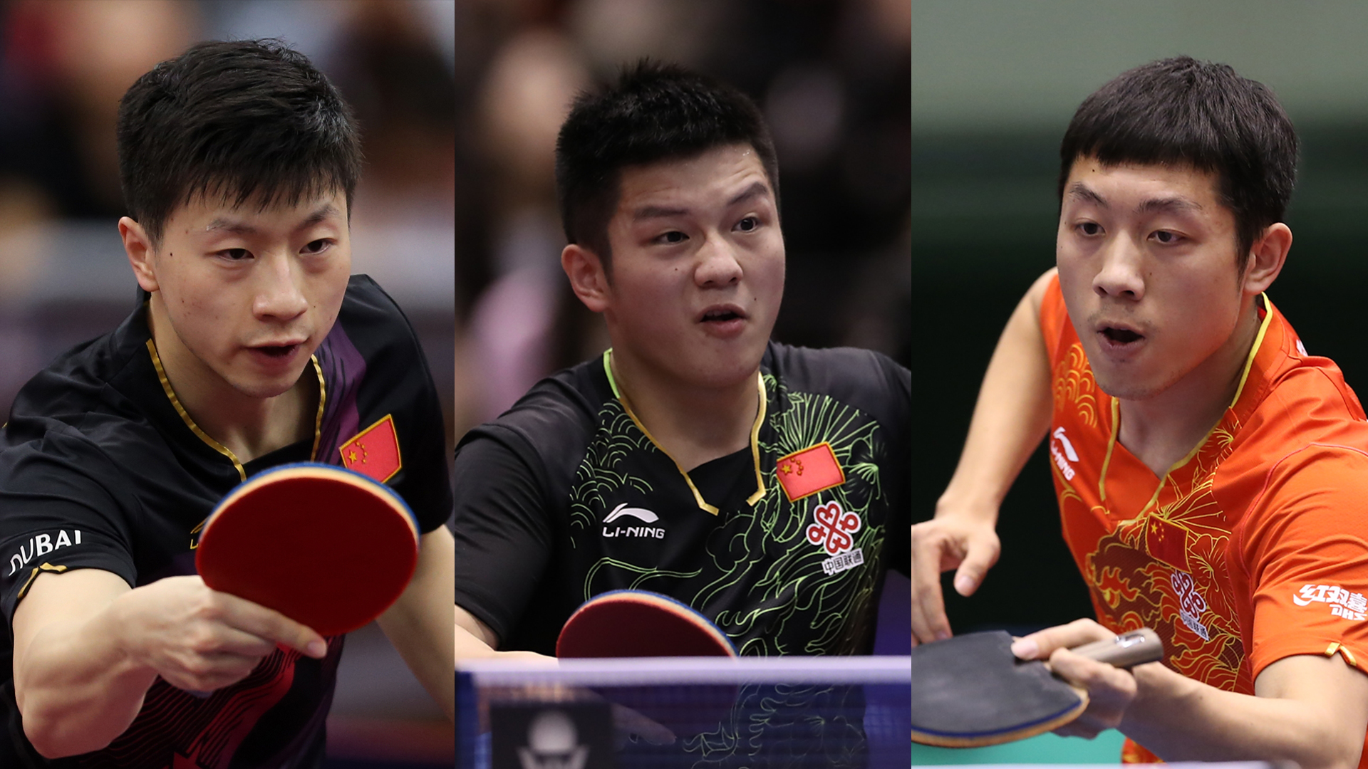 Ma Long Fan Zhendong e Xu Xin