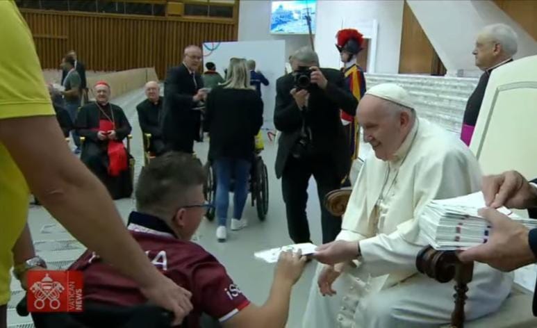 Manuel Fortuzzi in udienza da Papa Francesco