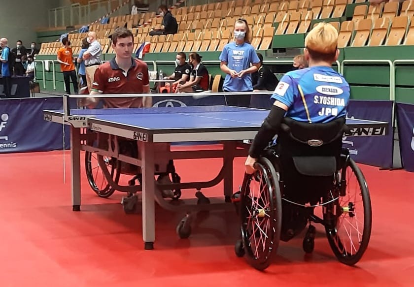Matteo Orsi a Lasko qualificazioni paralimpiche 2021 contro il giapponese Shihichi Yoshida