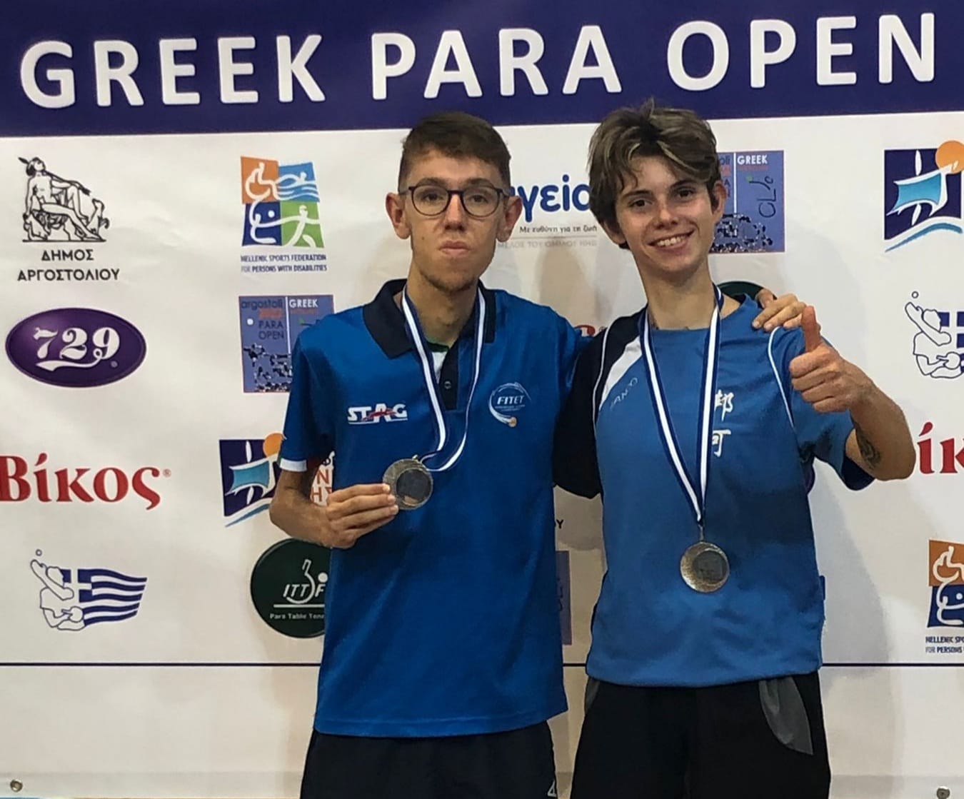 Matteo Parenzan argento nel misto XD14 con la francese Lucie Hautiere al Greek Para Open 2022