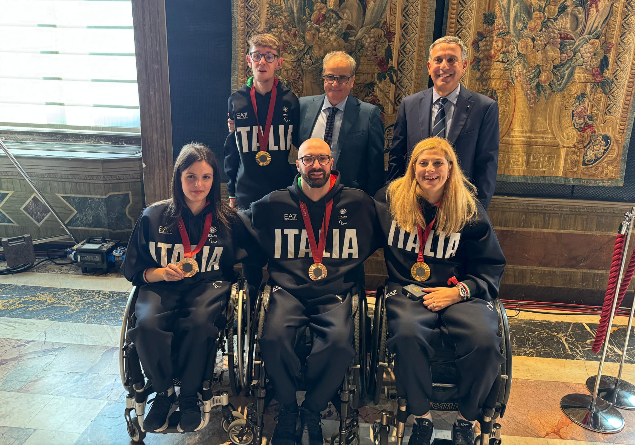 Medagliati paralimpici di Parigi 2024 al Quirinale per la restituzione delle bandiere