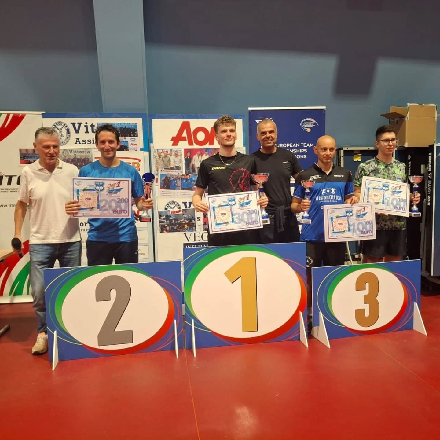 Memorial Flavio Maietti 2025 podio del singolare Over 1 1 maschile 1 femminile