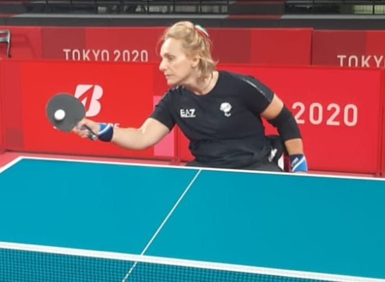 Michela Brunelli in allenamento al Tokyo Metropolitan Gymnasium