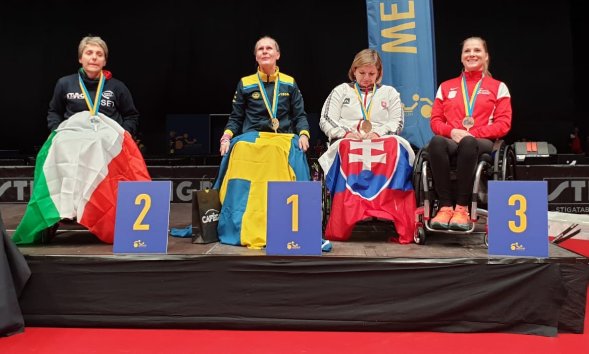 Michela Brunelli sul podio di classe 3 ai Campionati Europei 2019