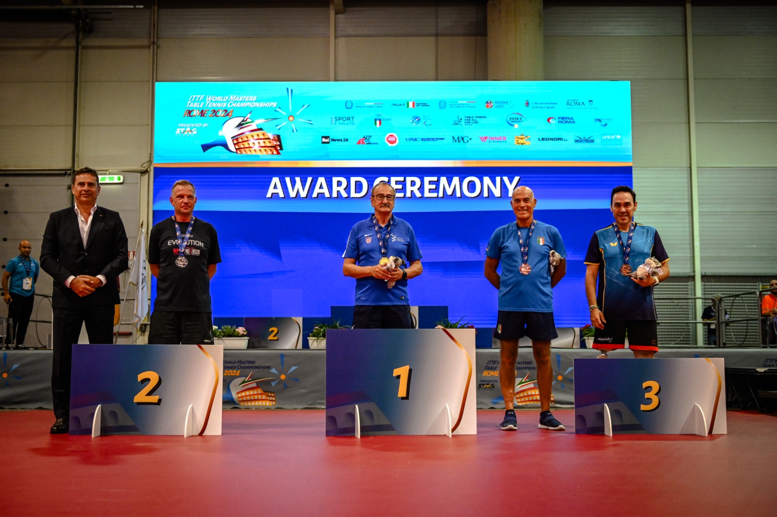 Mondiali Master di Roma podio del singolare di classe 10