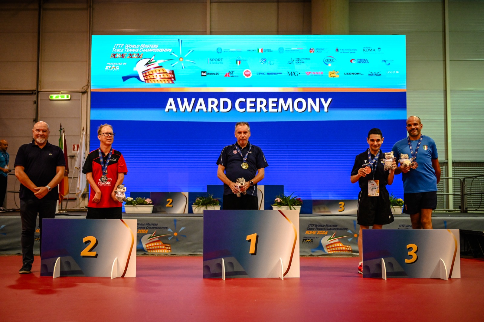 Mondiali Master di Roma podio del singolare di classe 7