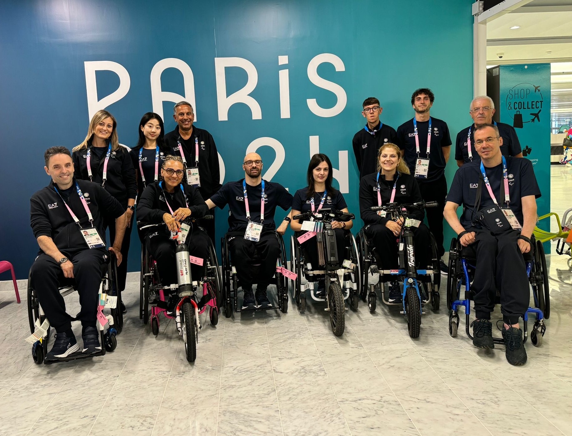 Nazionale azzurra arrivata a Parigi 2024