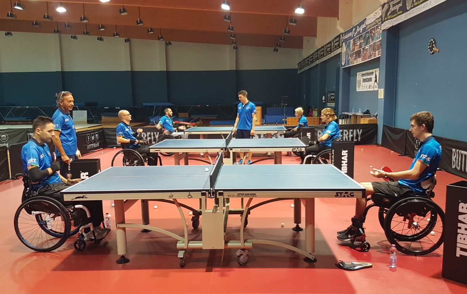 Nazionale azzurra paralimpica in allenamento al PalaMasprone
