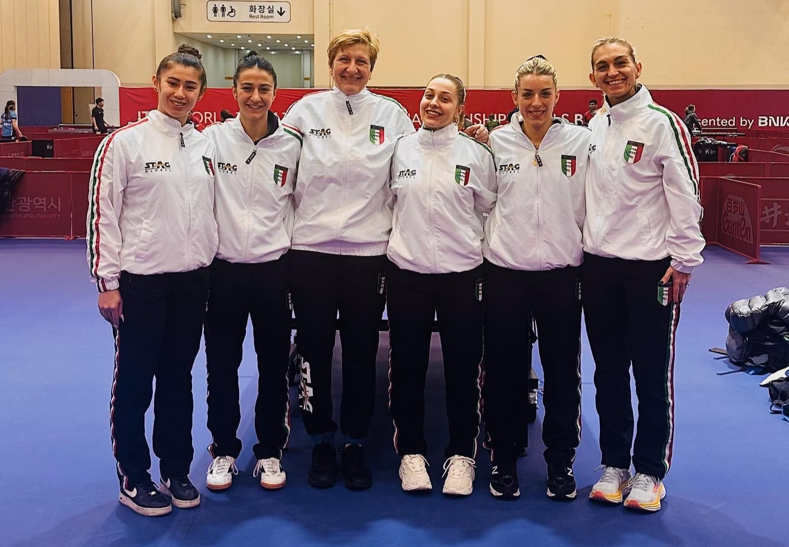 Nazionale femminile contro la Corea ai Mondiali a squadre di Busan 2024