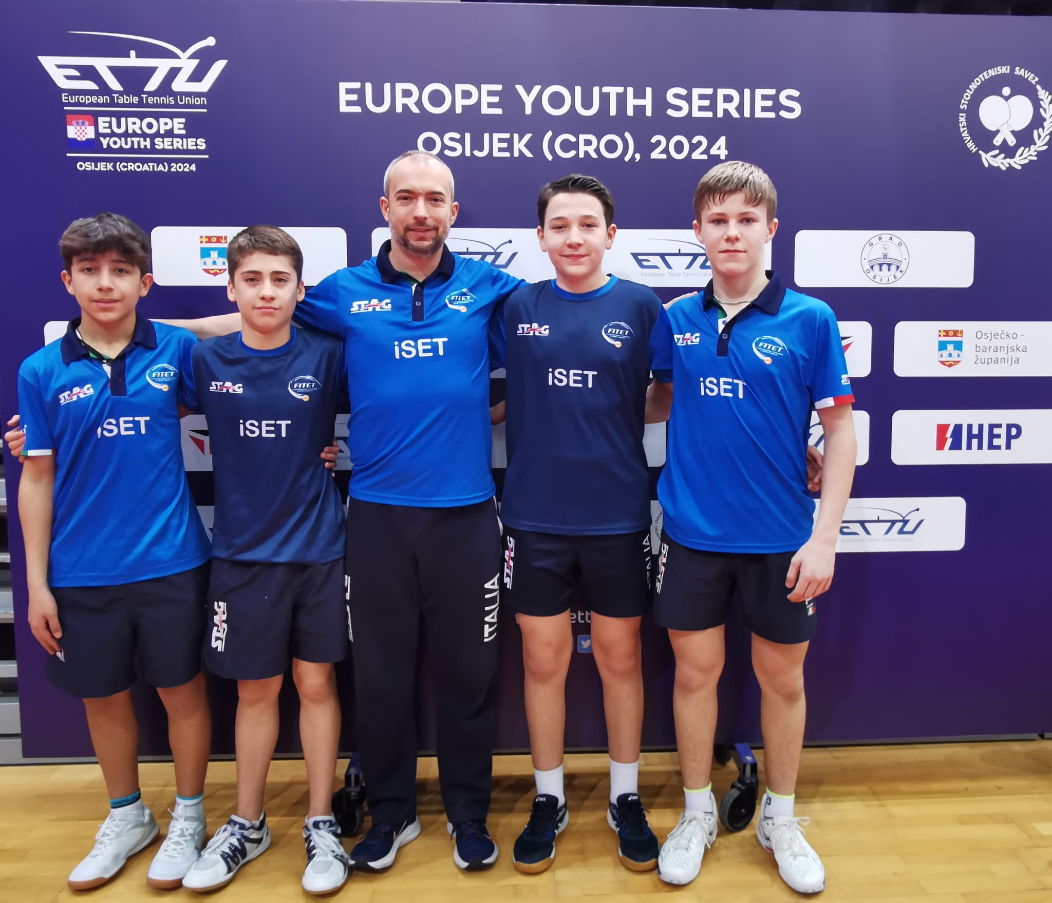 Nazionale maschile Under 15 al Croatia Open della Europe Youth Series 2024