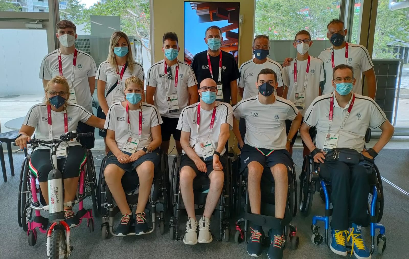 Nazionale paralimpica in allenamento a Tokyo