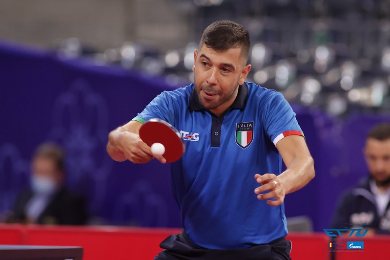 Niagol Stoyanov ai Campionati Europei a squadre di Cluj Napoca 2021 rovescio
