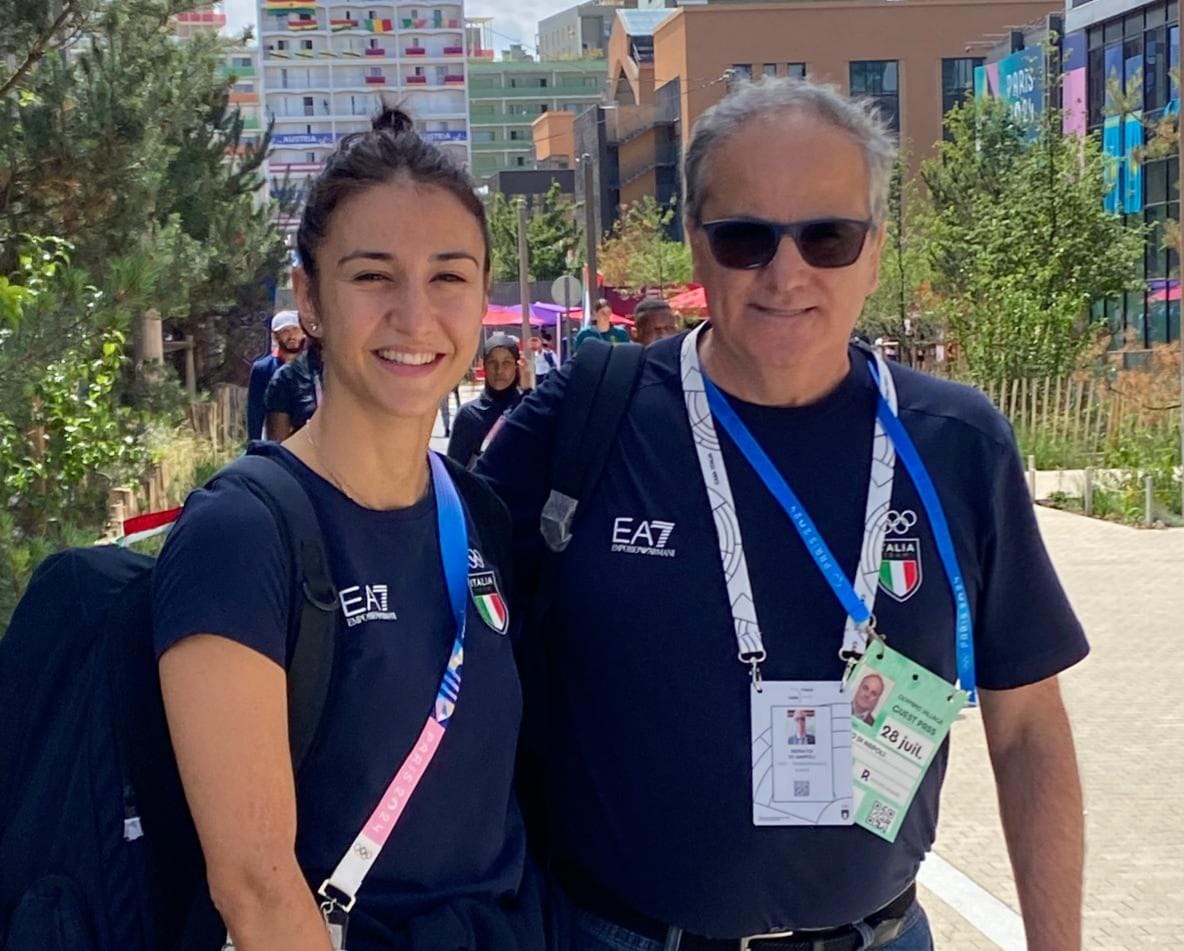 Olimpiadi di Parigi 2024 Giorgia Piccolin e il presidente della FITeT Renato Di Napoli