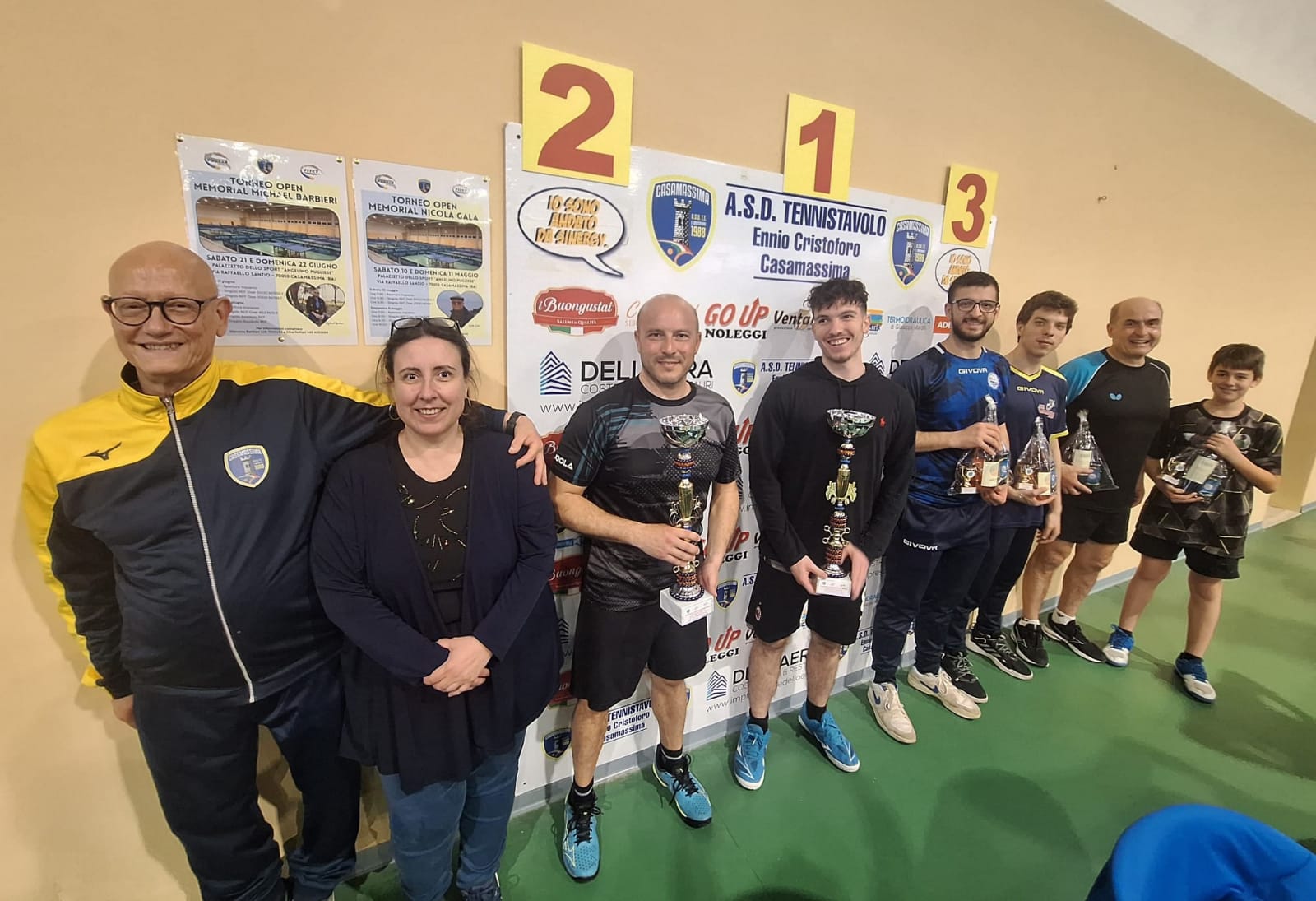 Open di Casamassima 10 11 maggio 2025 podio del singolare Over 453 maschile Over 51 femminile