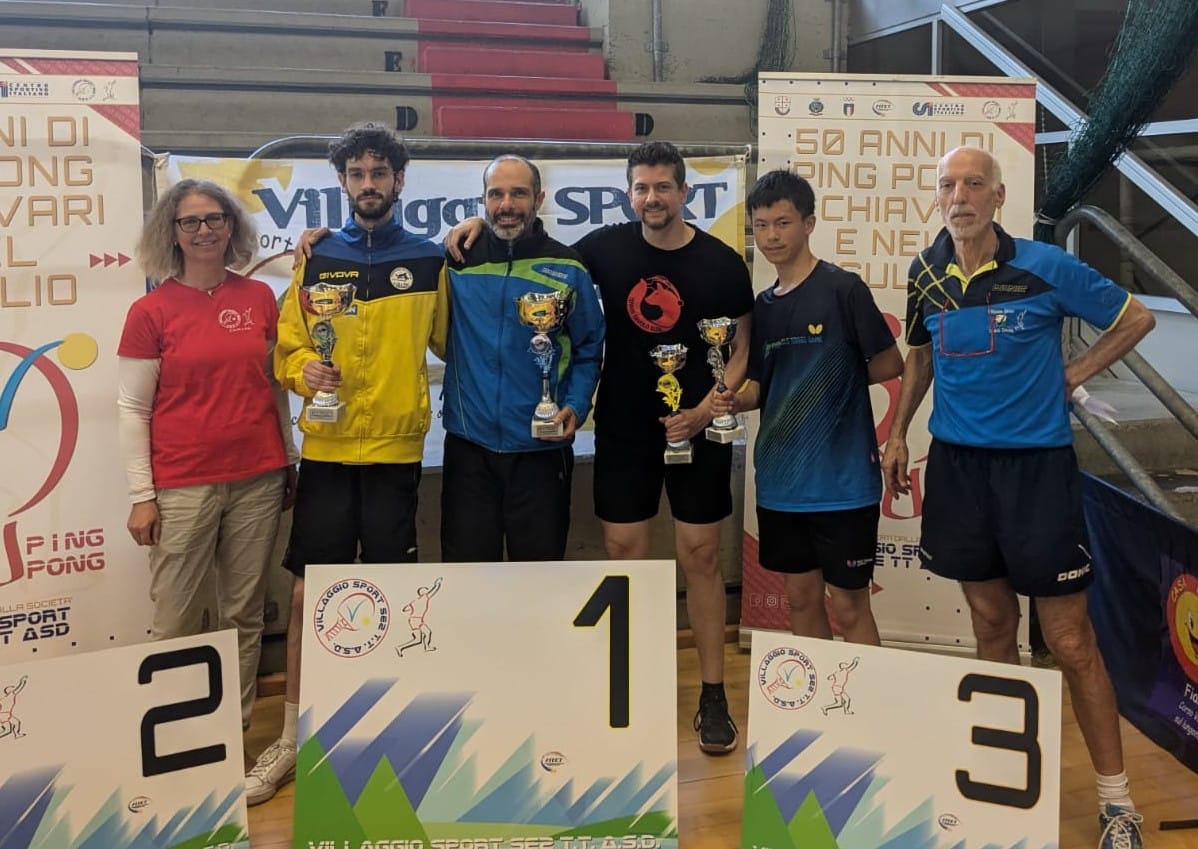 Open di Chiavari 10 11 maggio 2025 podio del singolare Over 4000 maschile Over 350 femminile