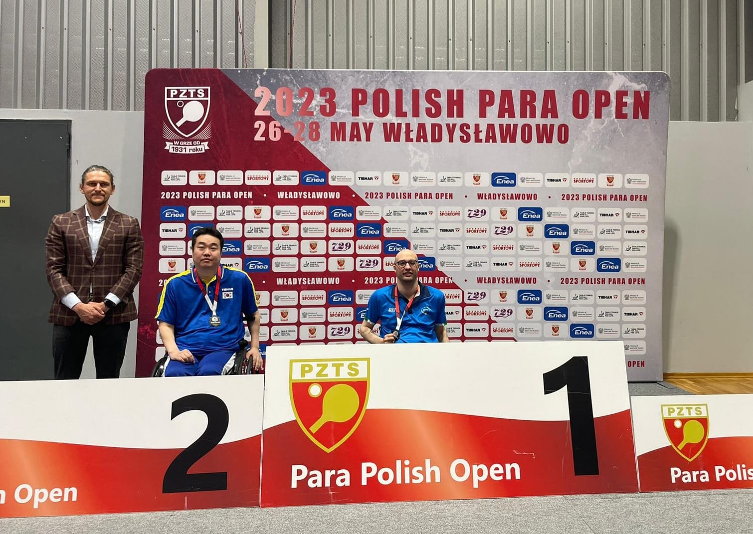 Open di Polonia paralimpico 2023 podio del singolare maschile di classe 1