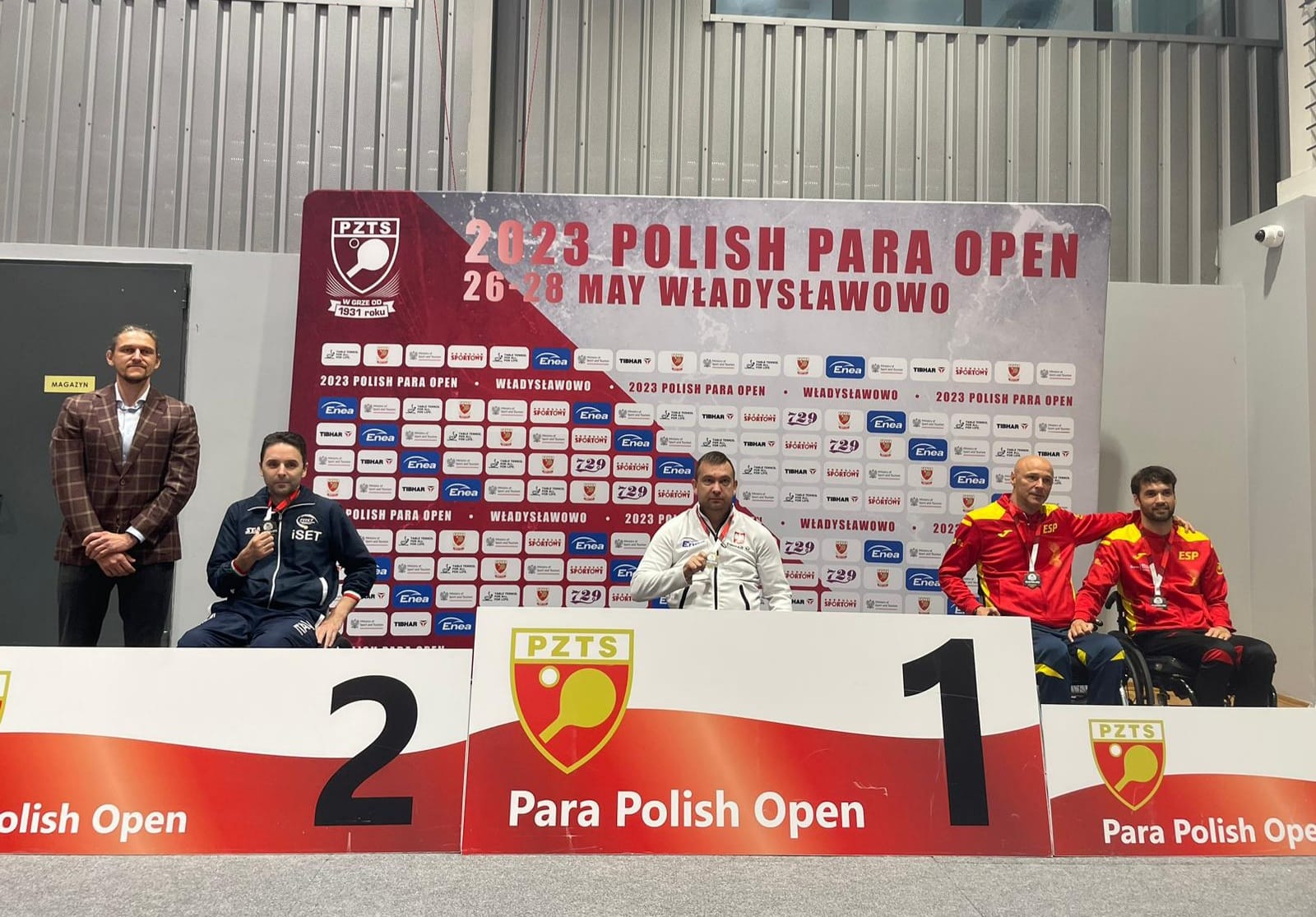 Open di Polonia paralimpico 2023 podio del singolare maschile di classe 2