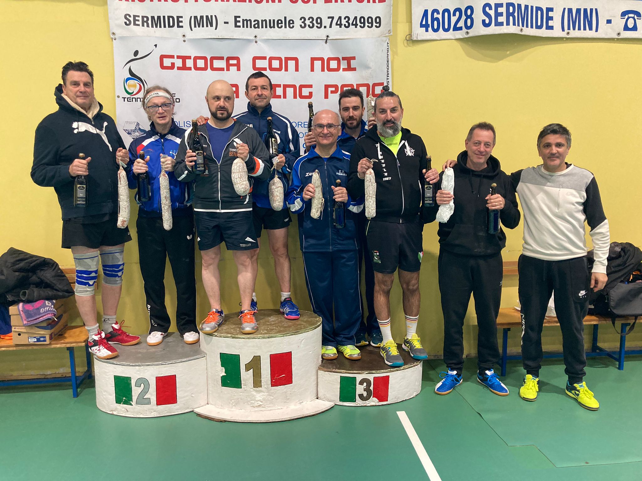 Open di Sermide dicembre 2022 podio del doppio di quarta categoria