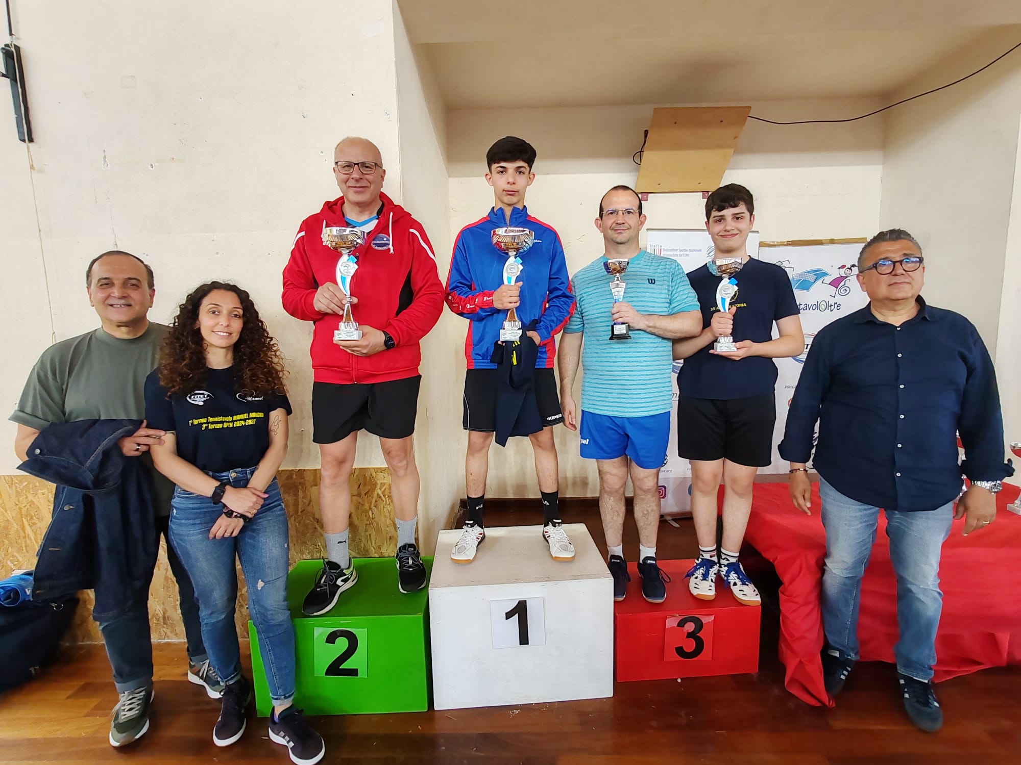 Open di Siracusa 1 Memorial Manuel Moncada podio del singolare Over 4000 maschile 240 femminile