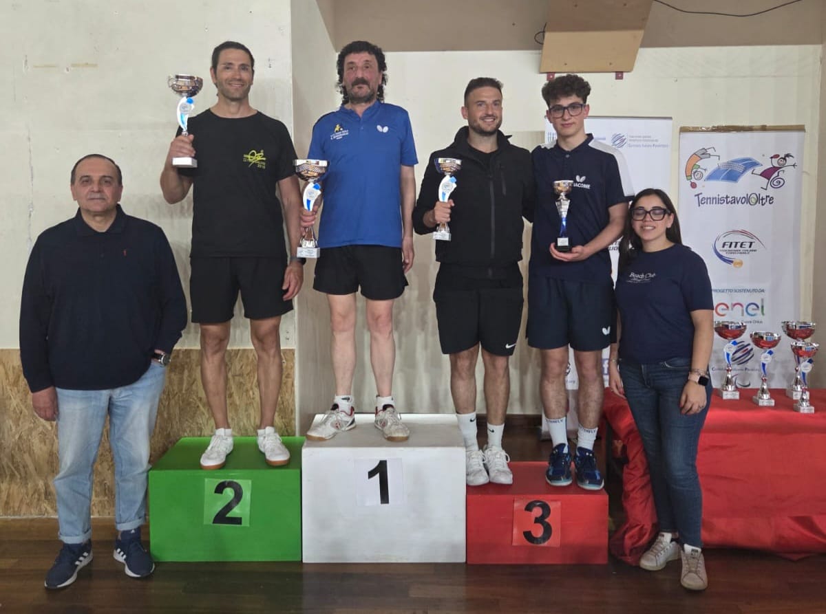 Open di Siracusa 1 Memorial Manuel Moncada podio del singolare Over 500 maschile Over 50 femminile