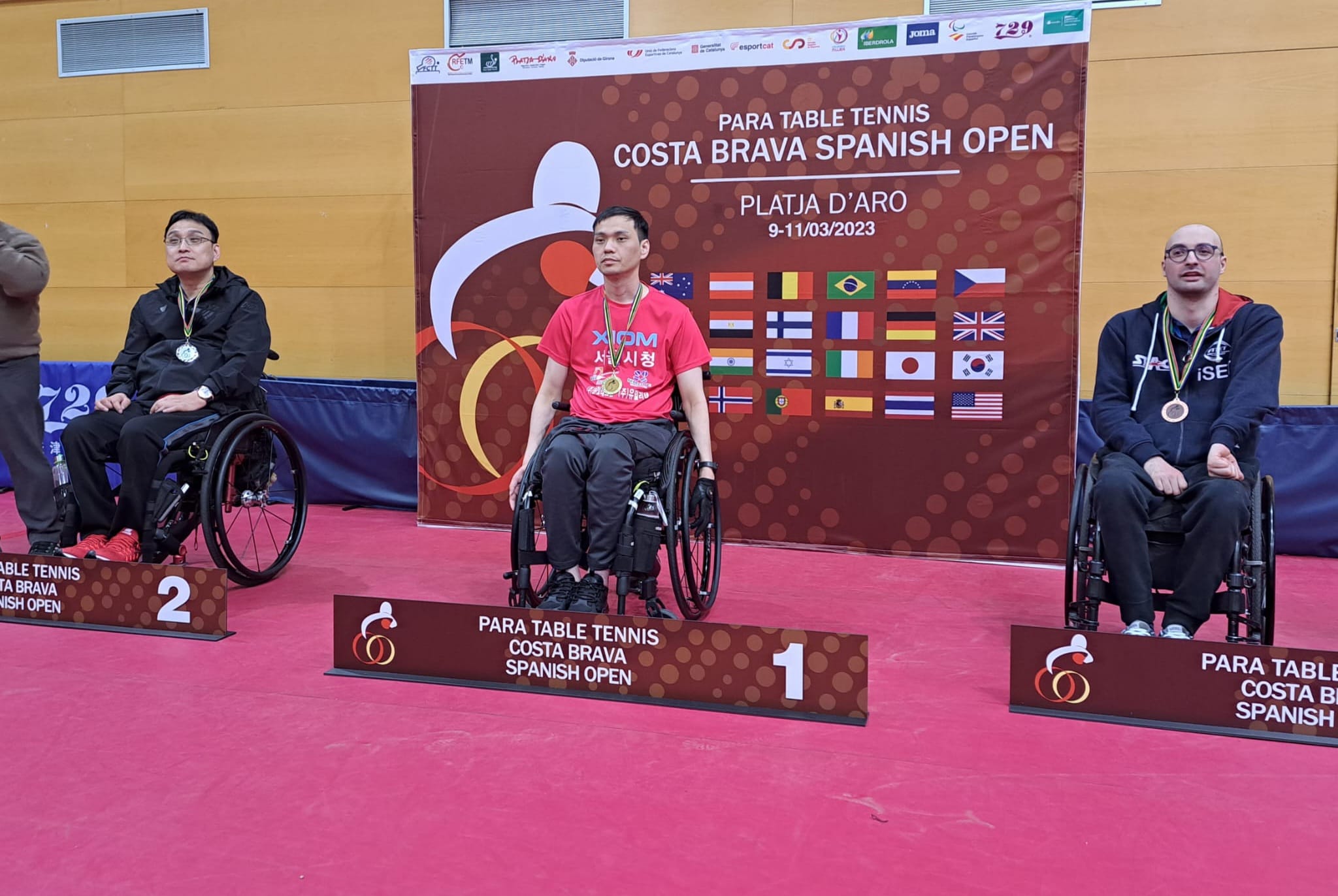 Open di Spagna paralimpico 2023 podio singolare di classe 1 maschile