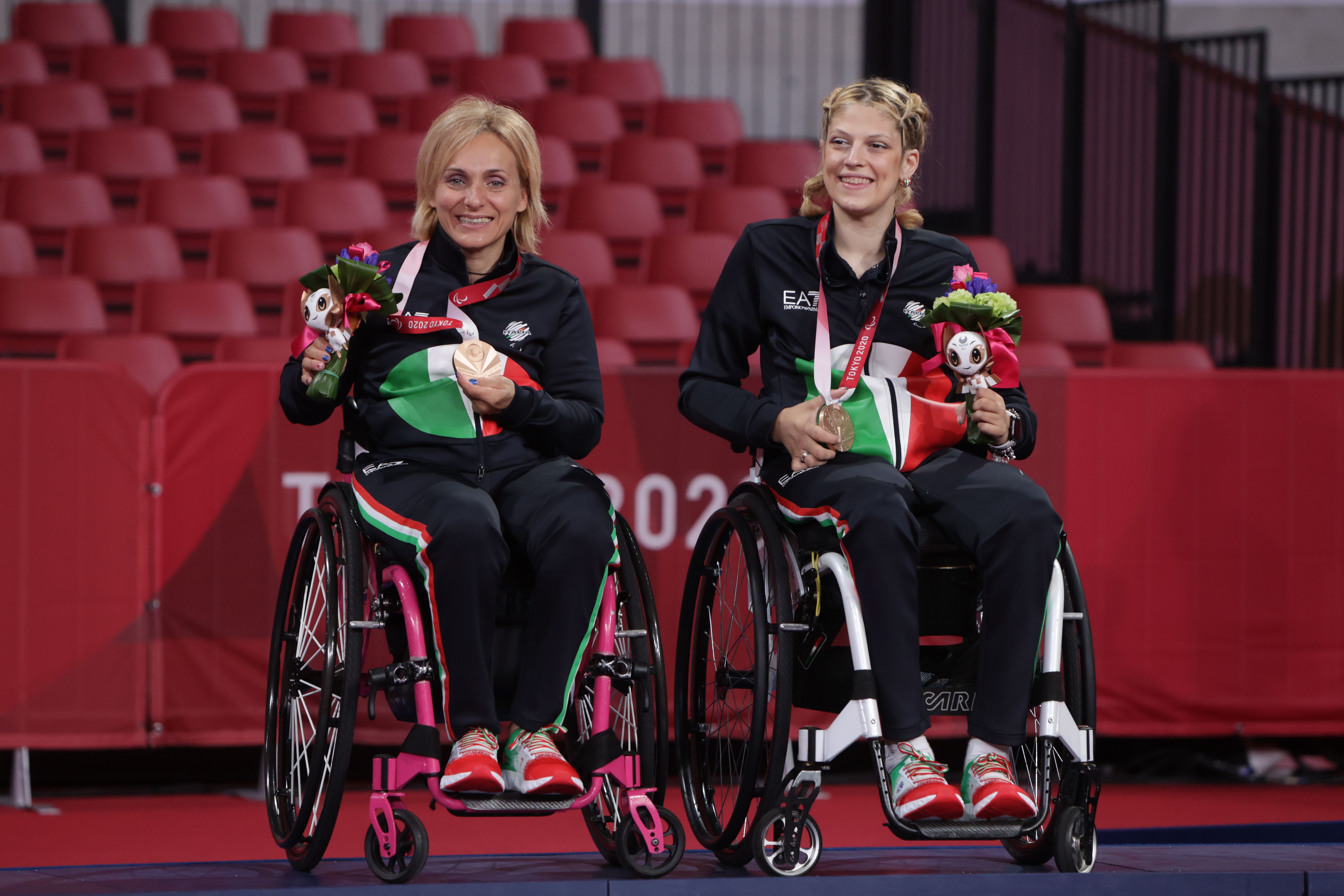 Paralimpiadi di Tokyo 2020 Michela Brunelli e Giada Rossi sul podio 1
