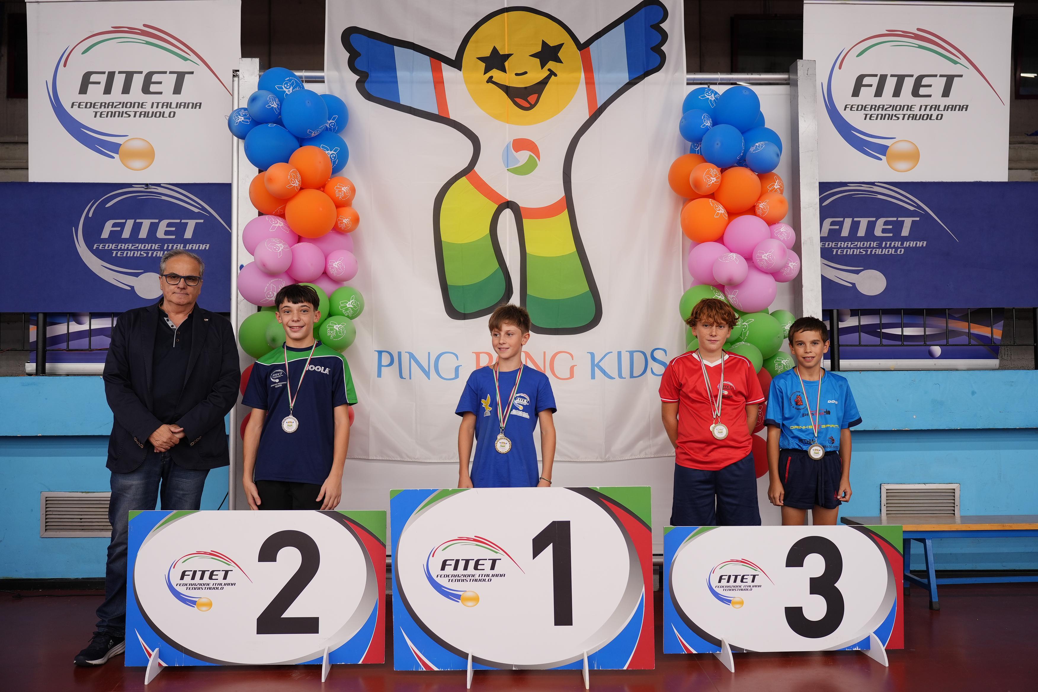 Ping Pong Kids 2024 podio prove motorie Over 2000 maschile