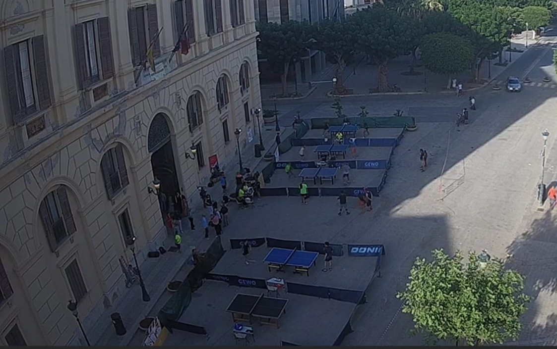 Ping Pong Open Air nelle Piazze di Sicilia seconda tappa a Trapani panoramica