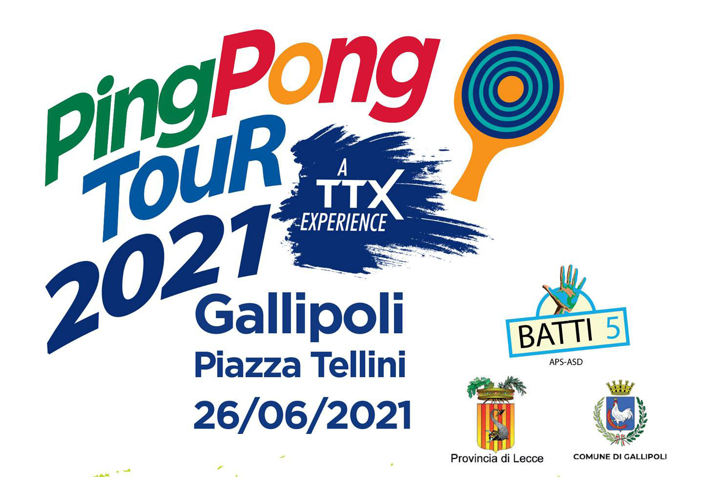 Ping Pong Tour 2021 a Gallipoli