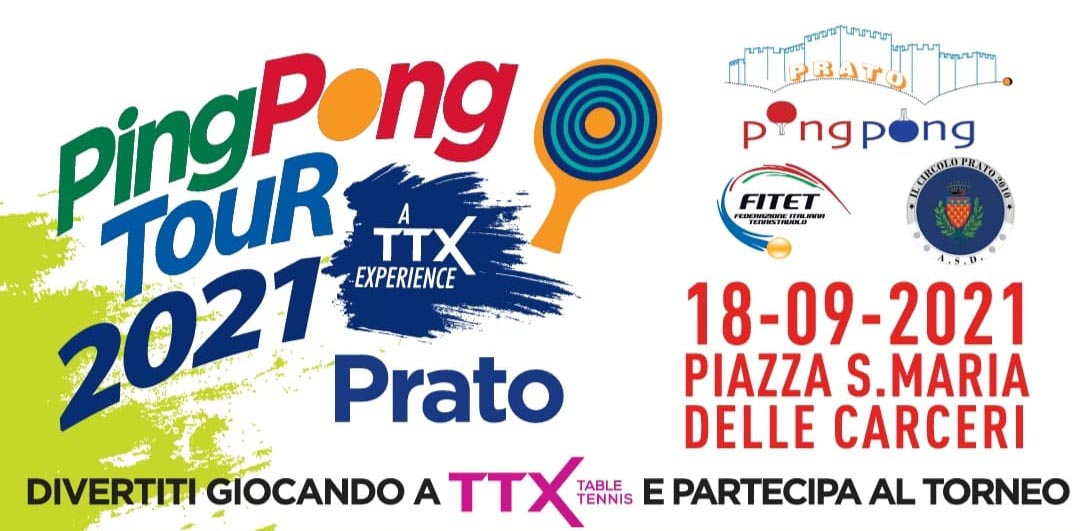 Ping Pong Tour 2021 a Prato 18 settembre banner