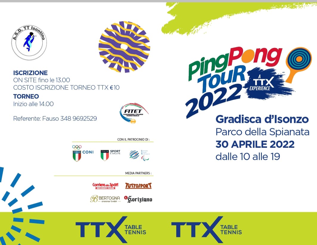 Ping Pong Tour 2022 a Gradisca dIsonzo