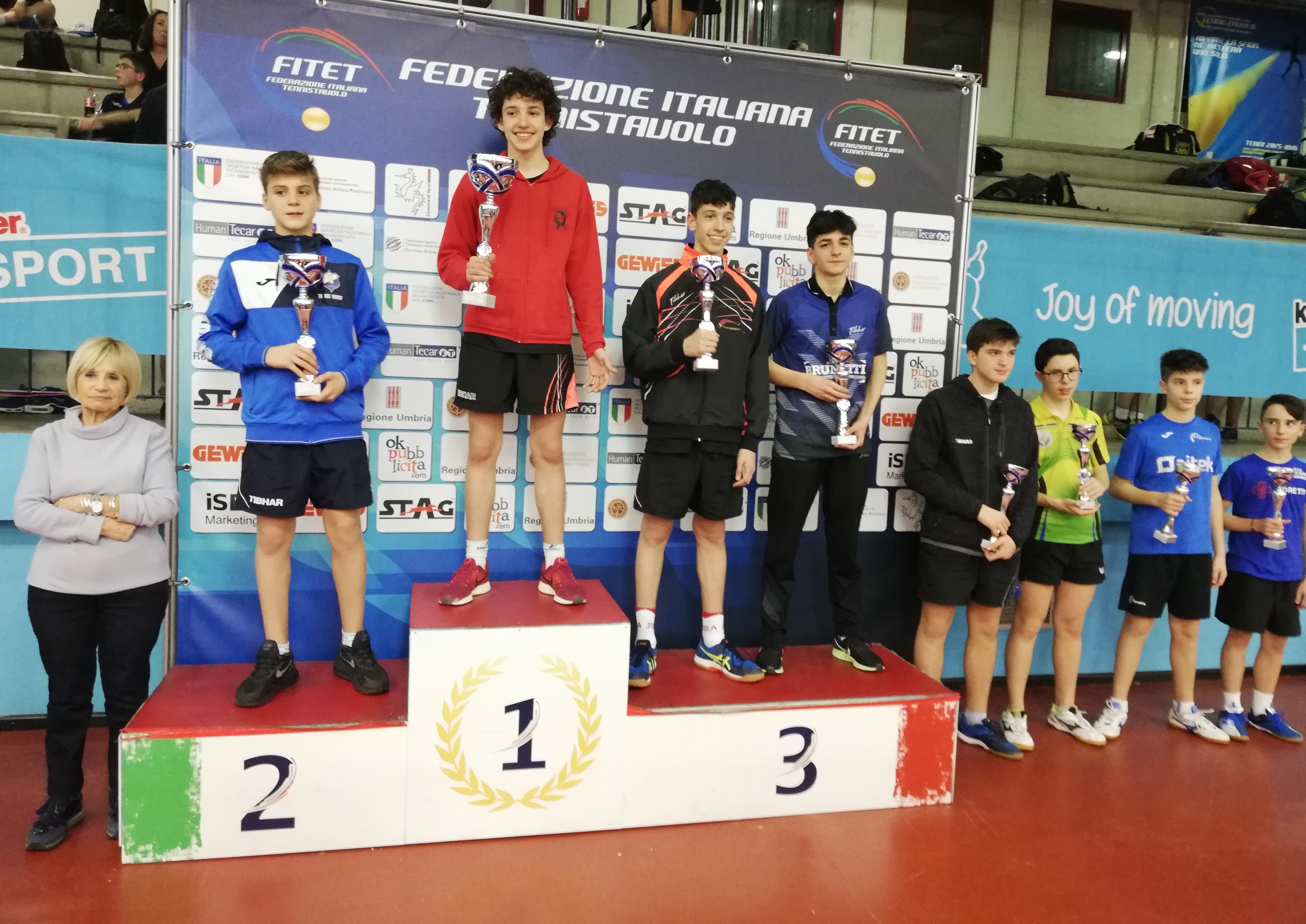 Podio Allievi torneo nazionale di Terni febbraio 2020