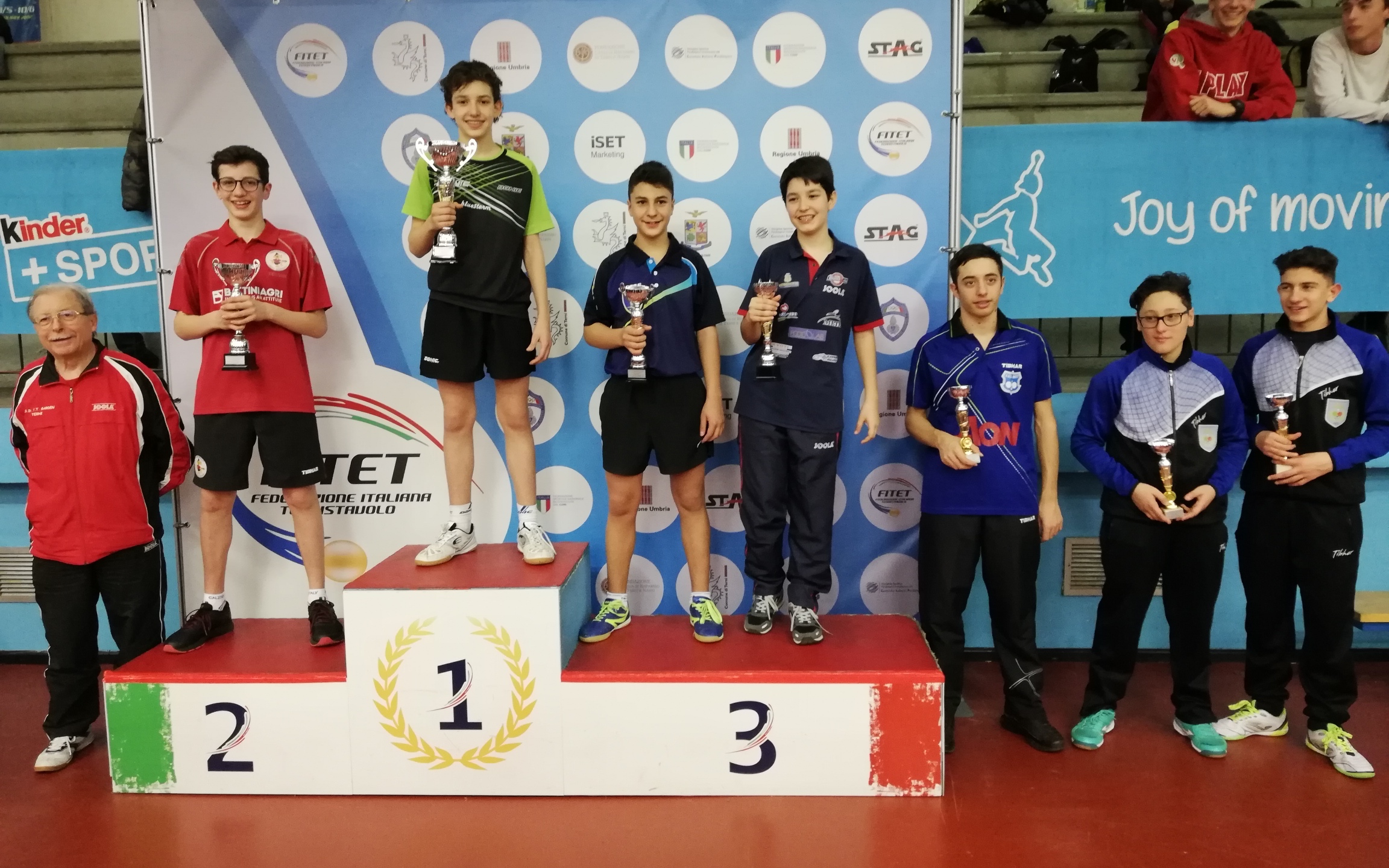 Podio Allievi torneo nazionale di Terni gennaio 2019