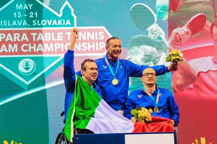 Podio Andrea Borgato e Federico Crosara Mondiali