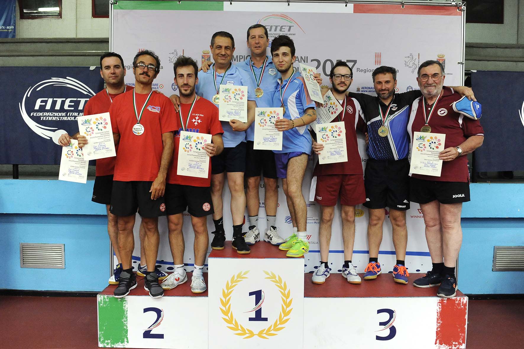 Podio Campionati Italiani Enti di Promoz Squadre 1460