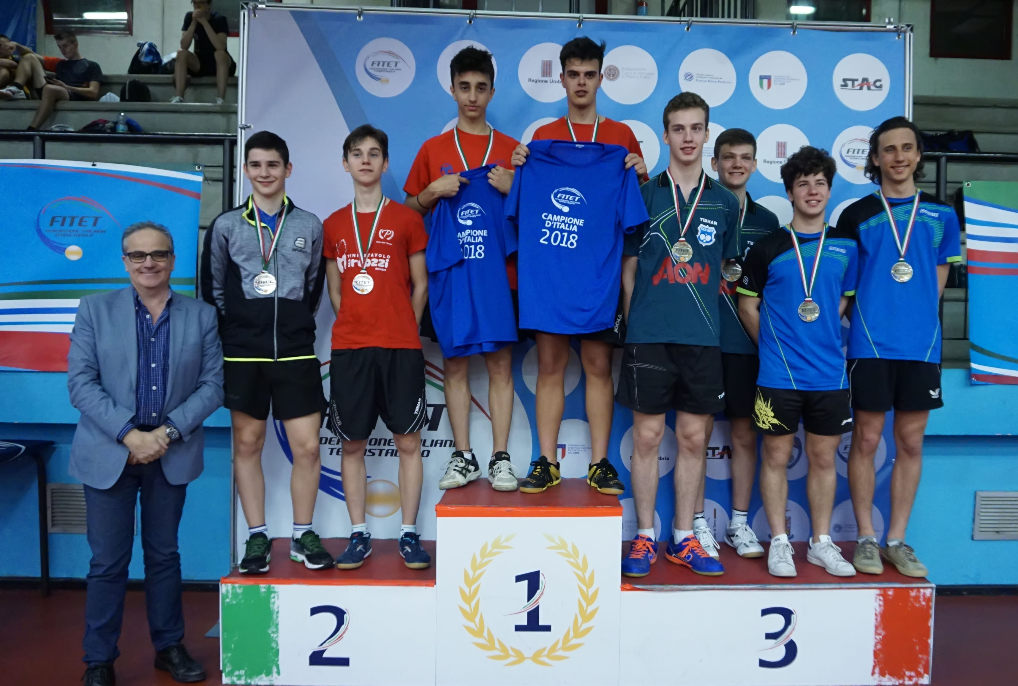 Podio Doppio Maschile Juniores Terni 2018