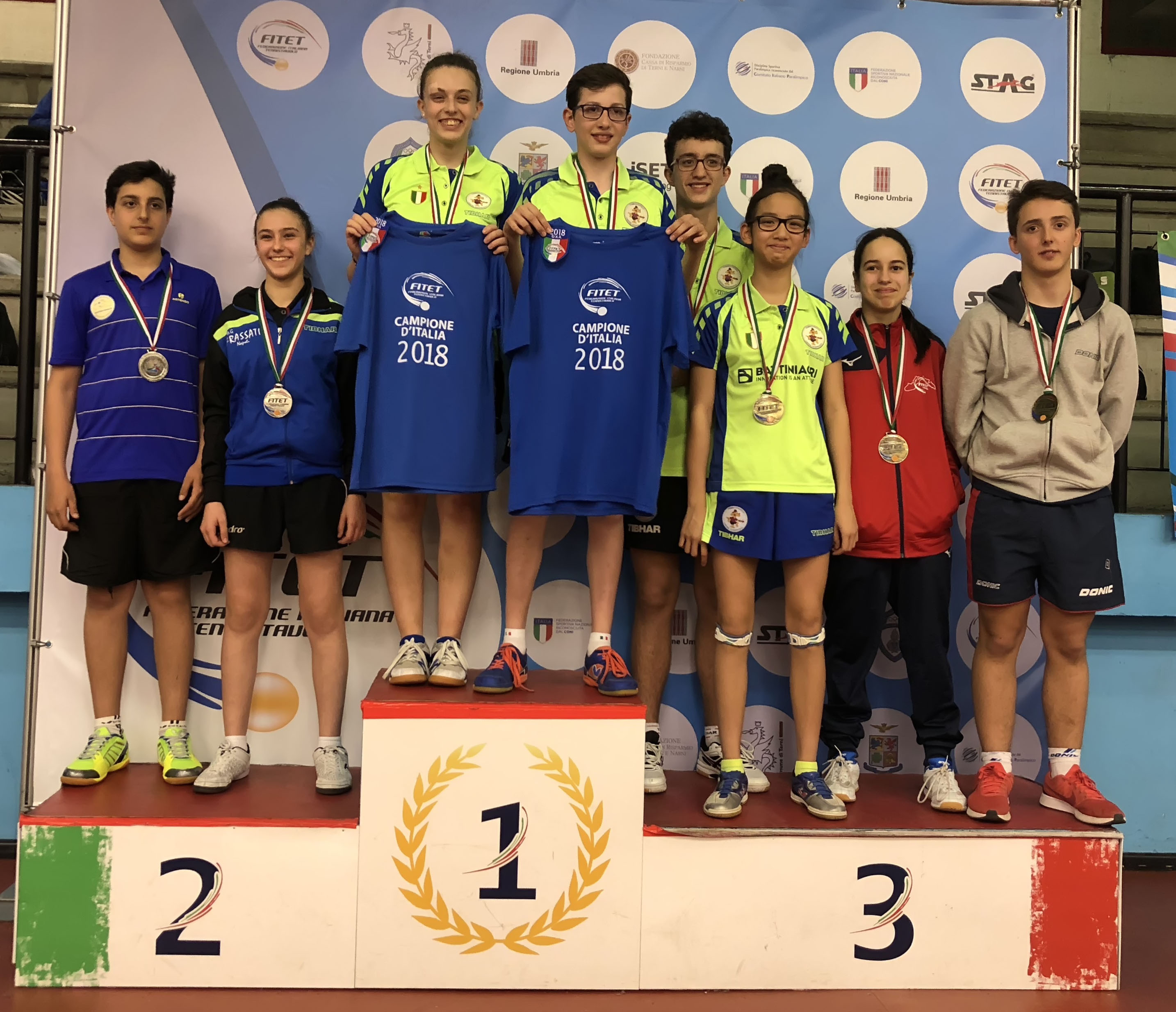 Podio Doppio Misto Allievi Terni 2018