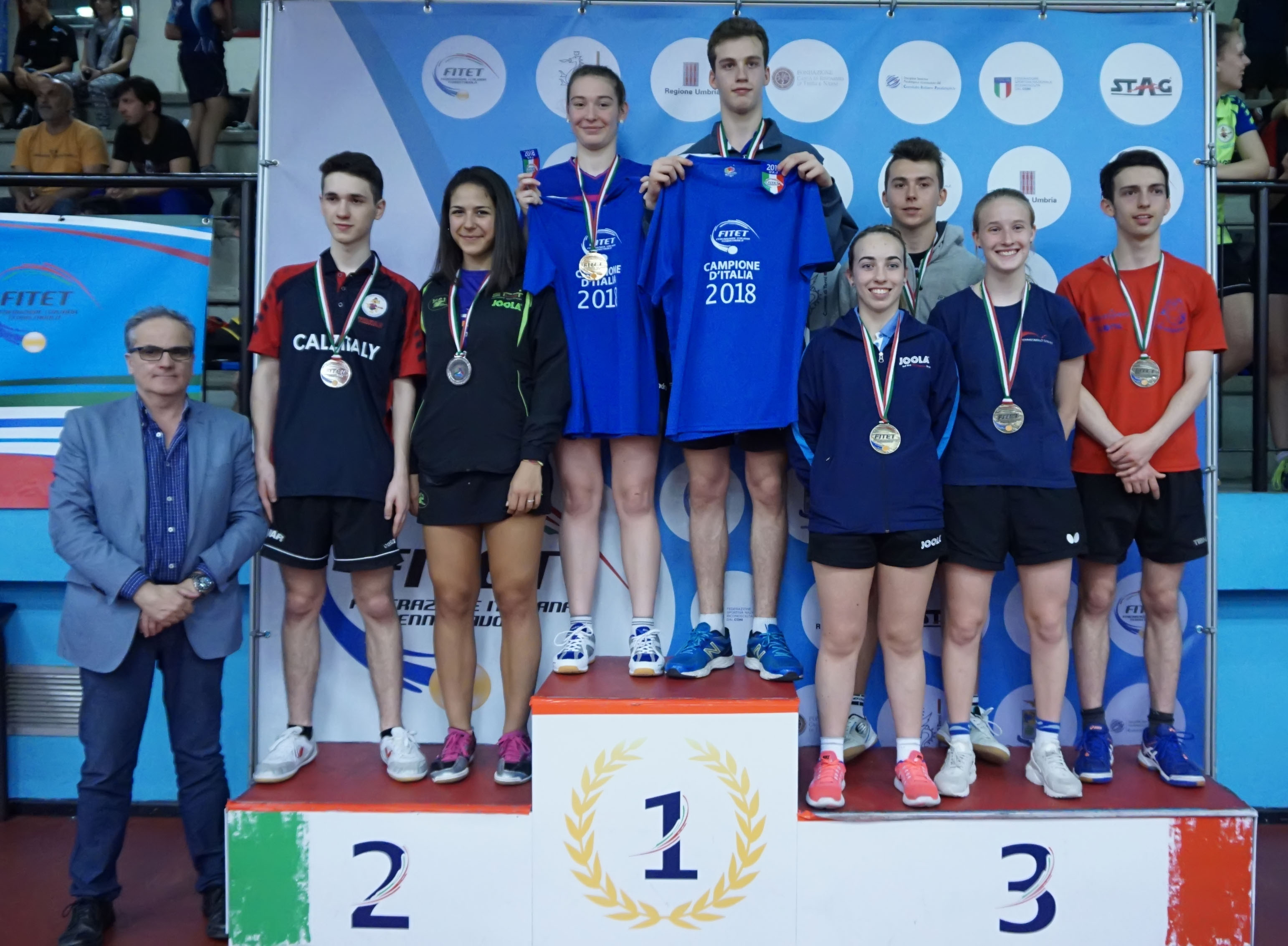 Podio Doppio Misto Juniores Terni 2018