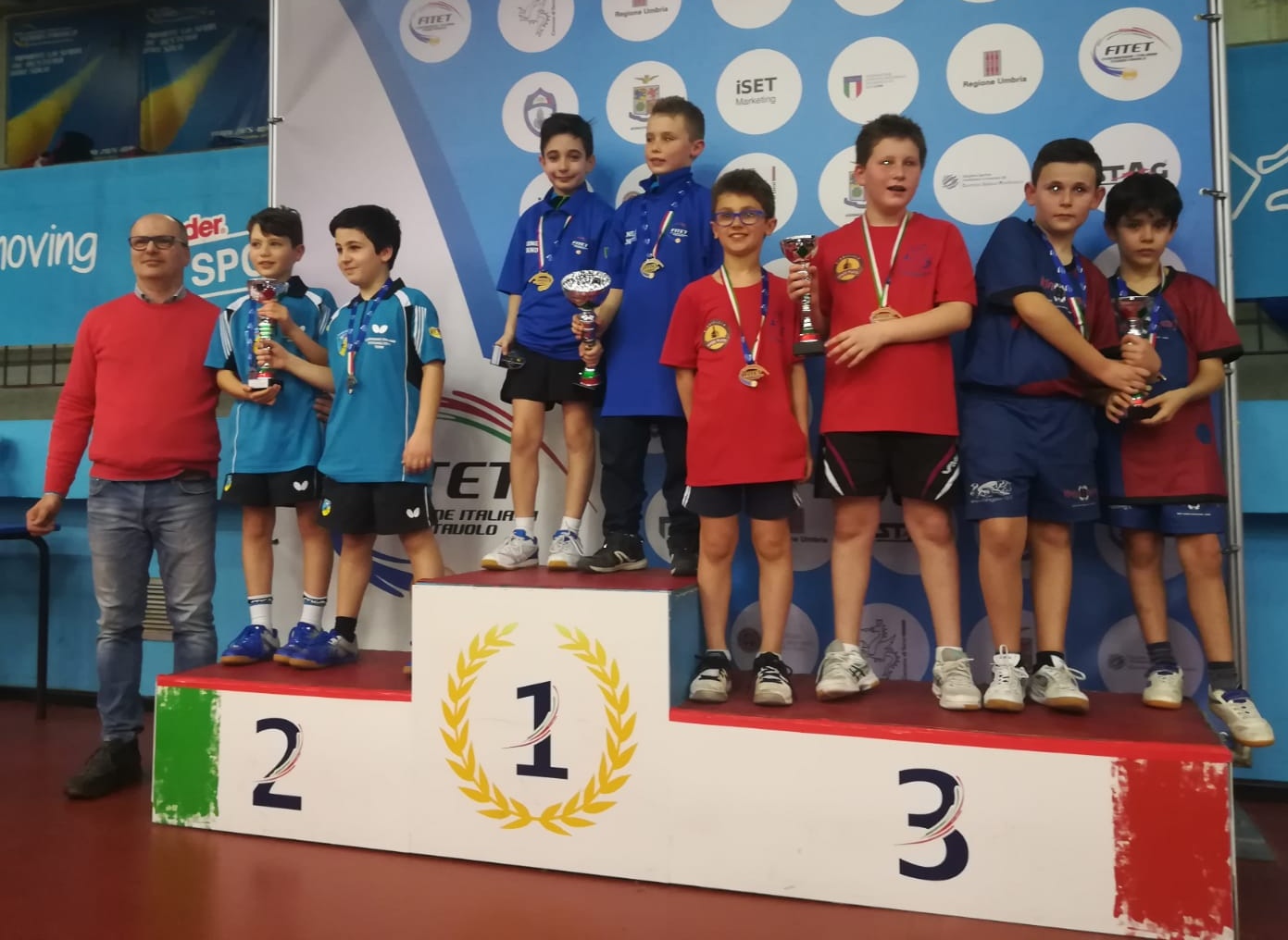 Podio Giovanissimi Campionati Italiani giovanili a squadre 2019