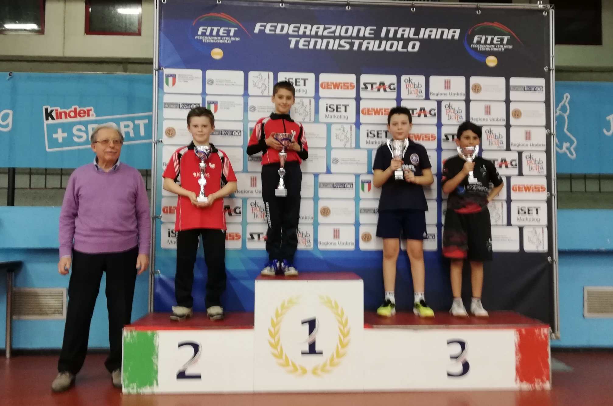 Podio Giovanissimi torneo nazionale di Terni febbraio 2020