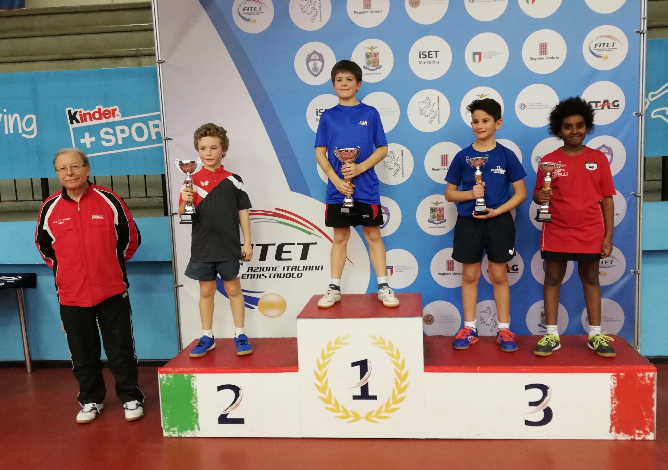 Podio Giovanissimi torneo nazionale di Terni gennaio 2019