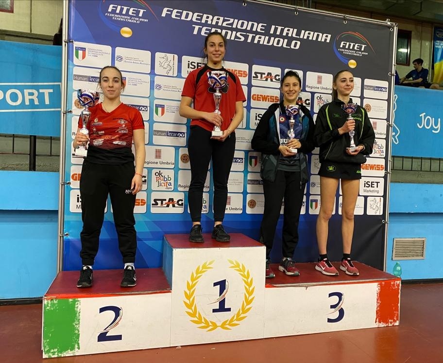 Podio Juniores femminili torneo nazionale di Terni febbraio 2020