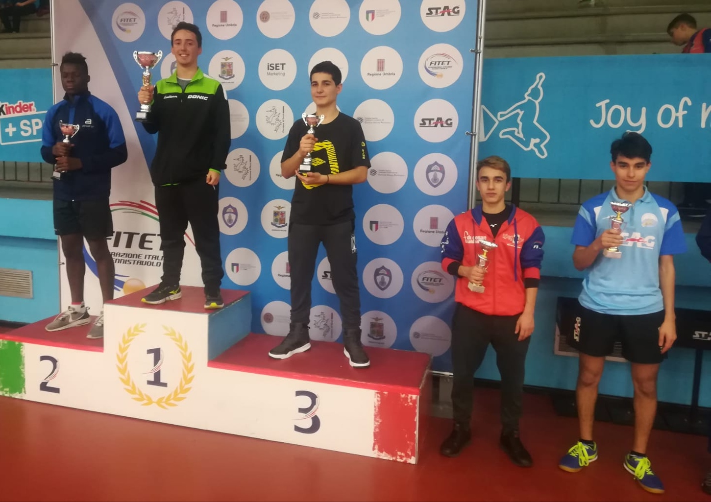 Podio Juniores maschile torneo nazionale di Terni gennaio 2019