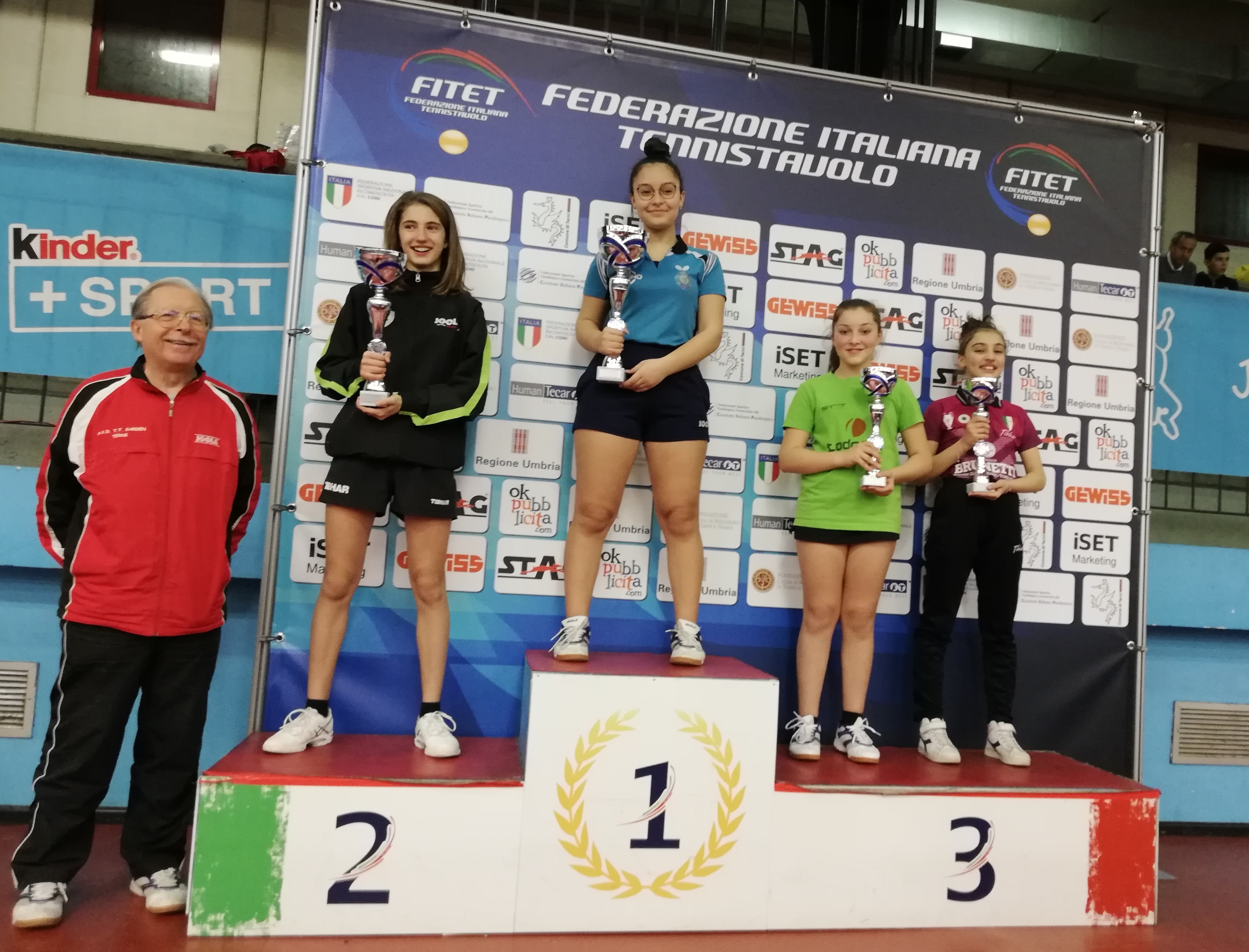 Podio Ragazze torneo nazionale di Terni febbraio 2020