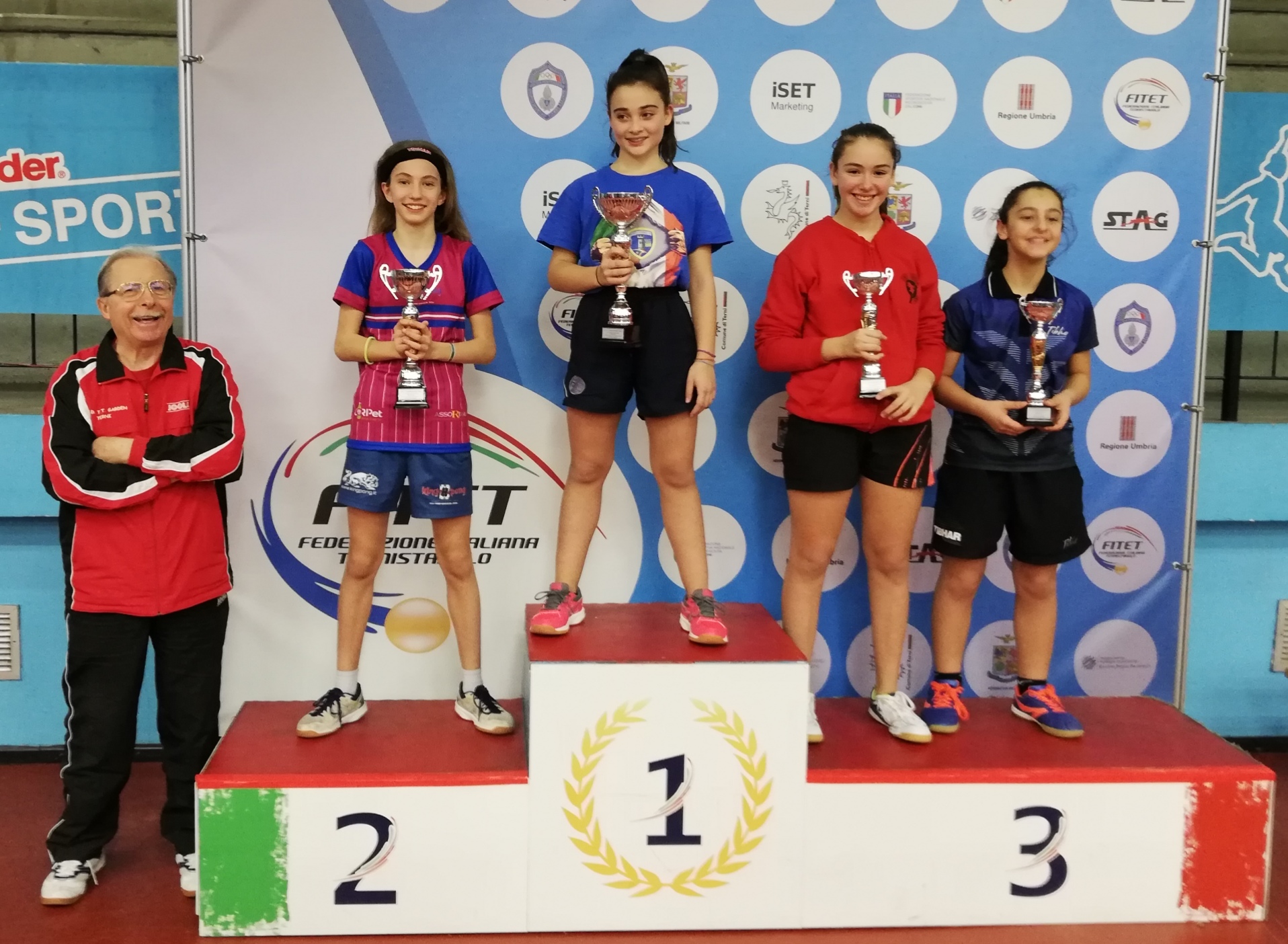 Podio Ragazze torneo nazionale di Terni gennaio 2019