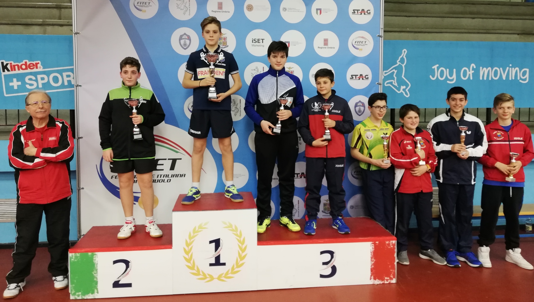 Podio Ragazzi torneo nazionale di Terni gennaio 2019