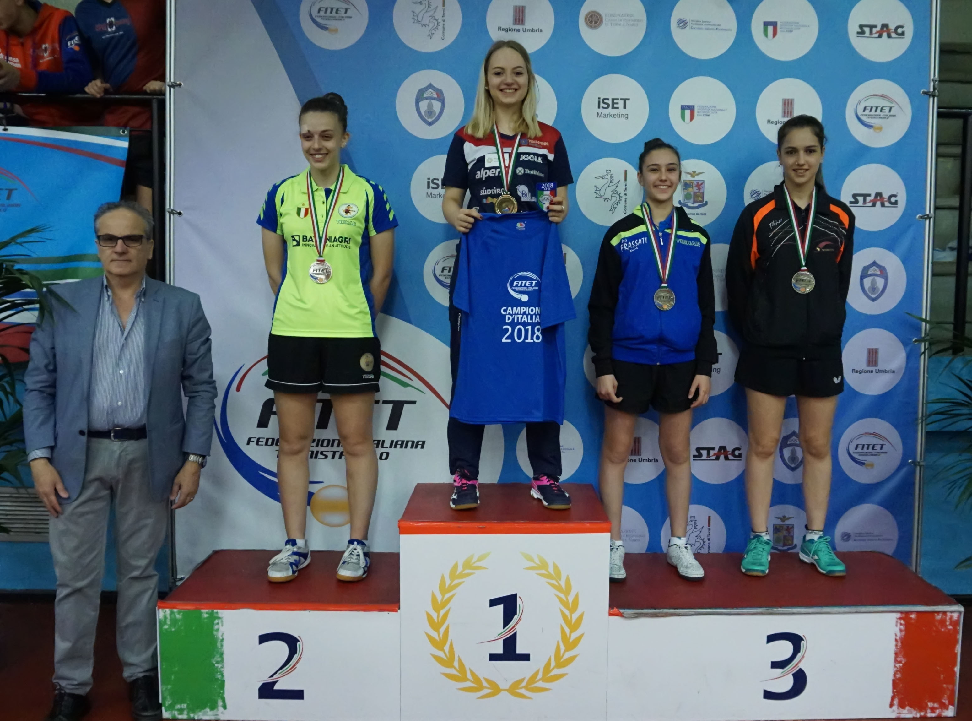 Podio Singolare Femminile Allievi Terni 2018