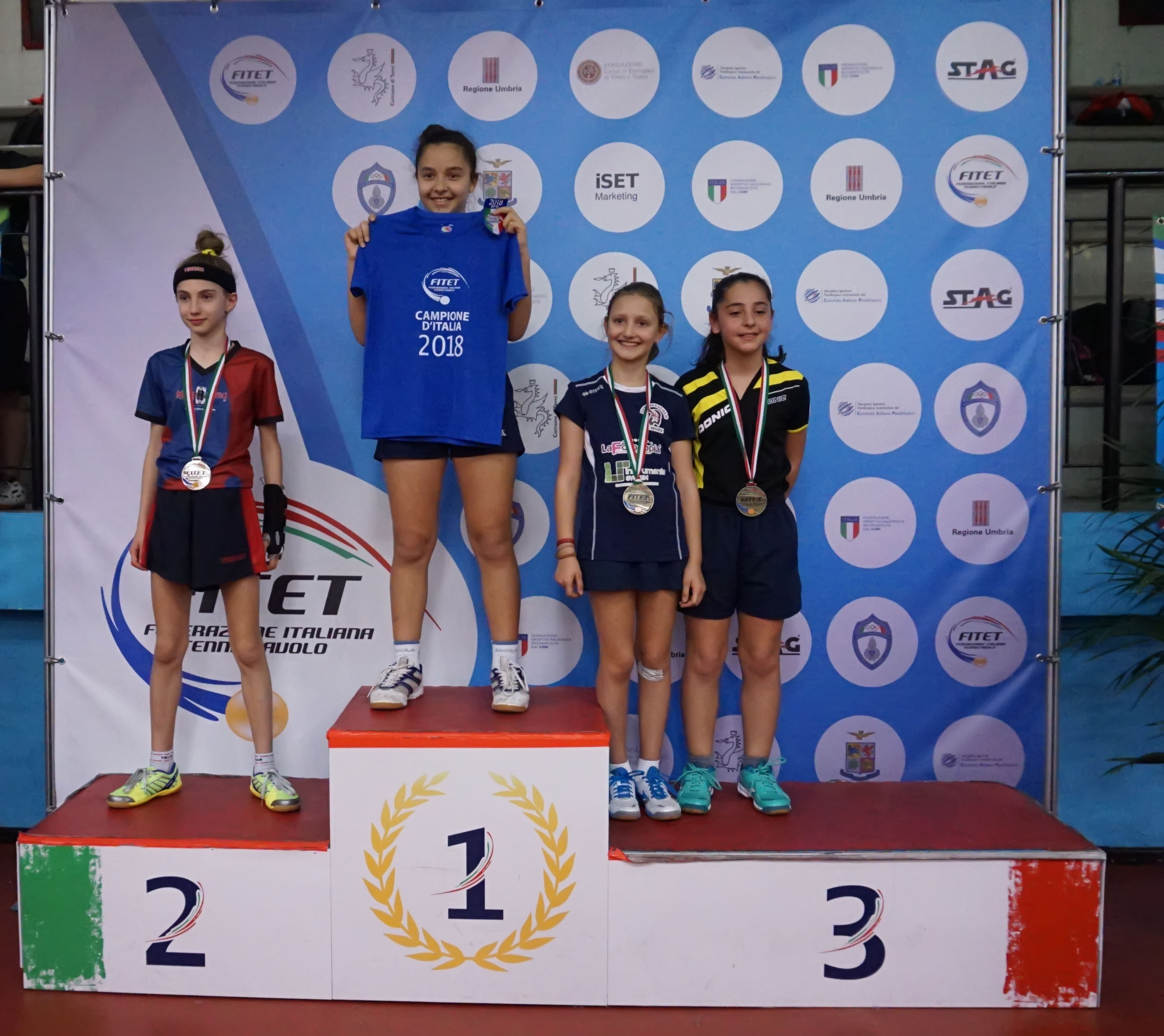 Podio Singolare Femminile Giovanissime Terni 2018