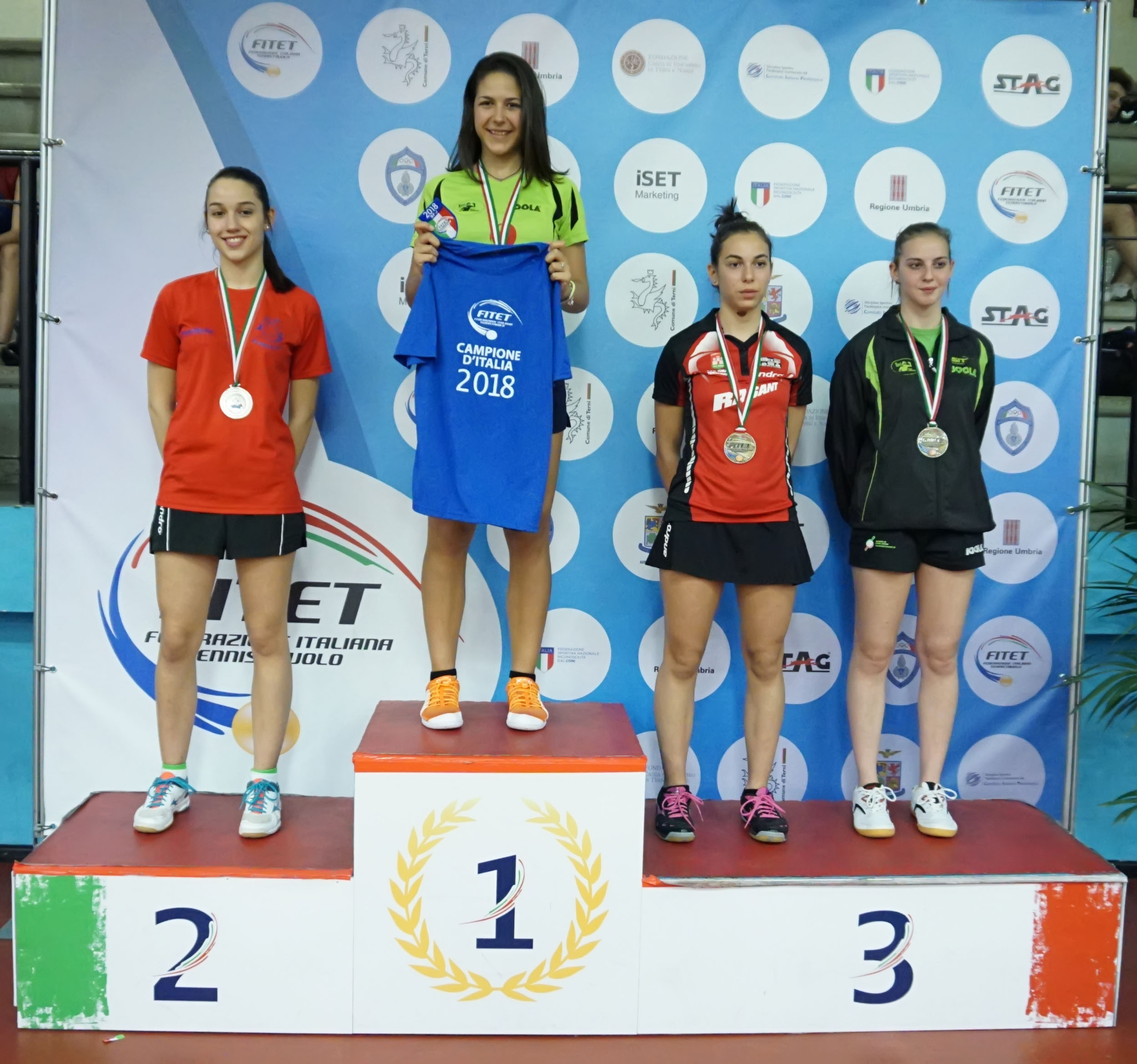 Podio Singolare Femminile Juniores Terni 2018