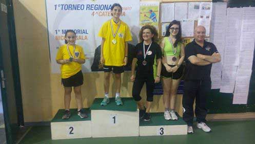 Podio Singolare Femminile quinta categoria